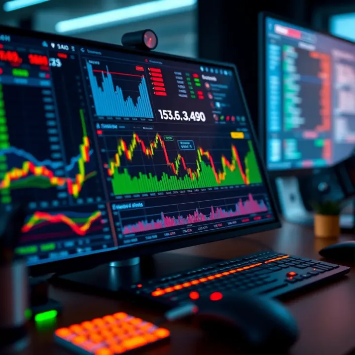 Digital dashboard showcasing financial analysis tools and market indicators for secure binary options investment