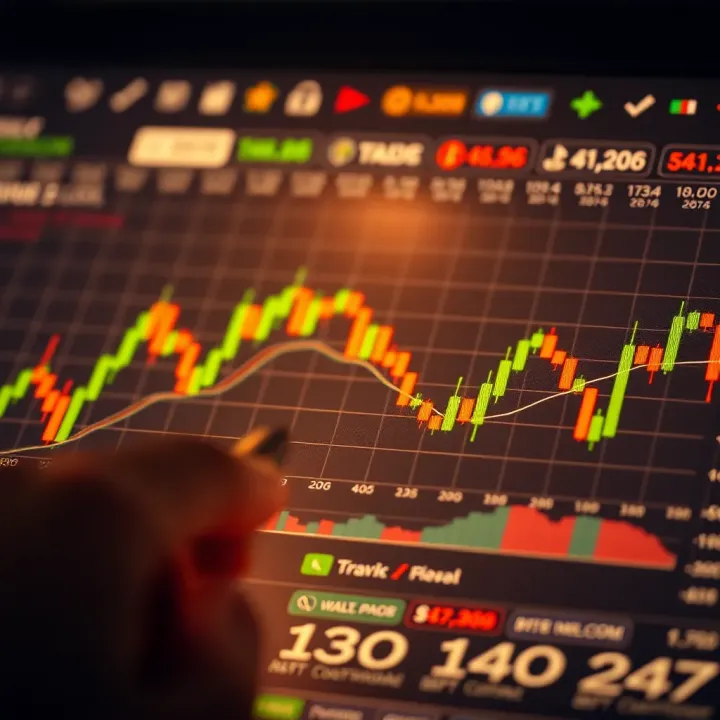 Financial Indicators and Tools for Binary Options Trading Financial indicators and tools overlaying a binary options trading graph