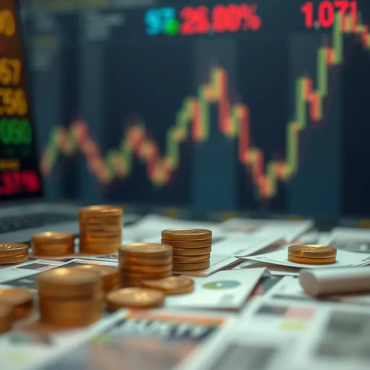 Conceptual illustration of financial risk and reward in binary options investment
