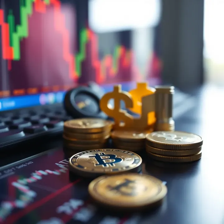 Illustration showing currency symbols representing Forex trading