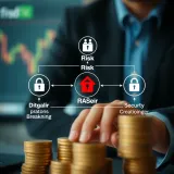 Diagram showing the concept of free binary options trading with icons representing risk and security