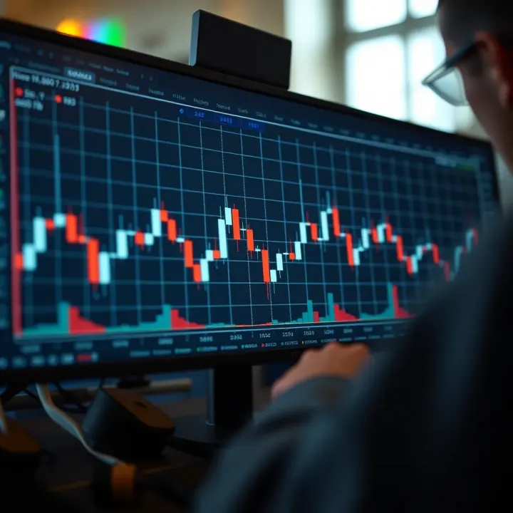 Graph depicting candlestick patterns used in price action trading strategies