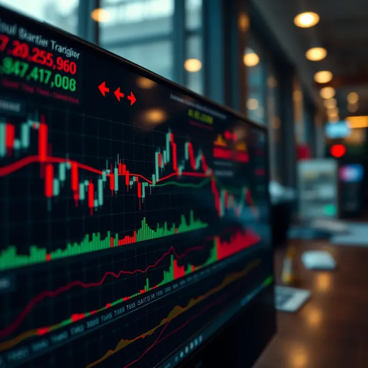 Graph illustrating risk management strategies in day trading with indicators and charts