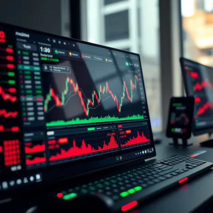Dashboard displaying trading platform with risk management tools