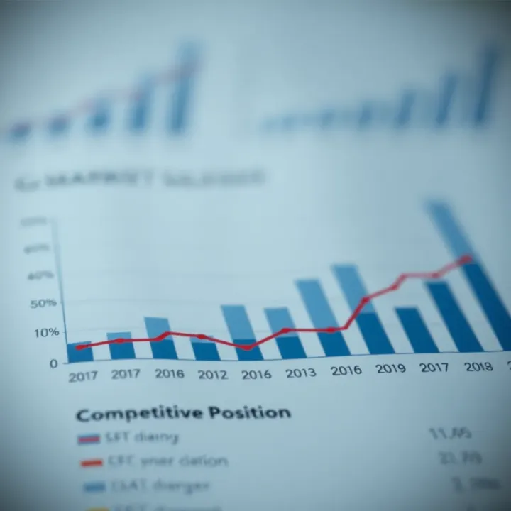 Market Analysis and Competitive Positioning Graph showing market segments and competitive positioning
