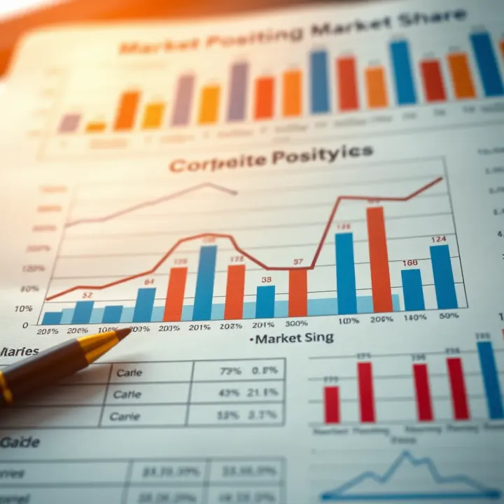 Detailed market analysis chart illustrating competitor positioning and market share distribution