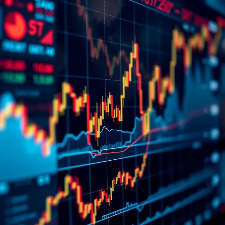 Graph depicting market trends and data analysis