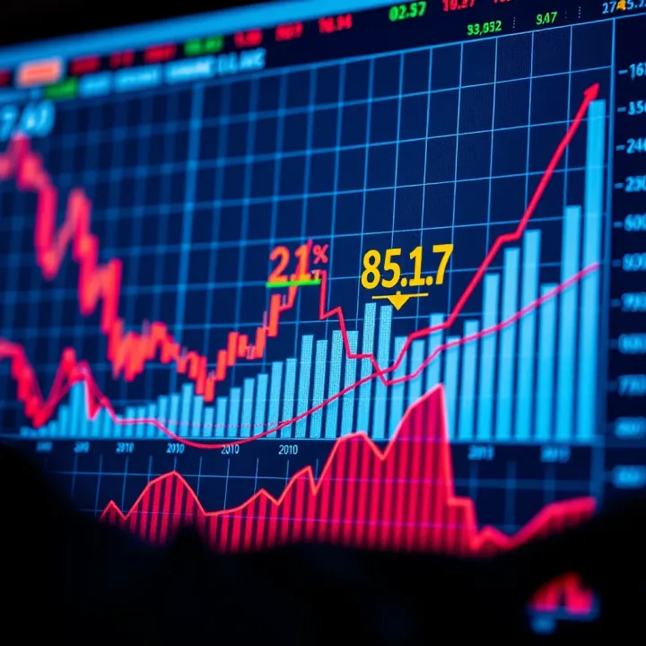 Graph illustrating market trends influenced by economic indicators and data interpretation