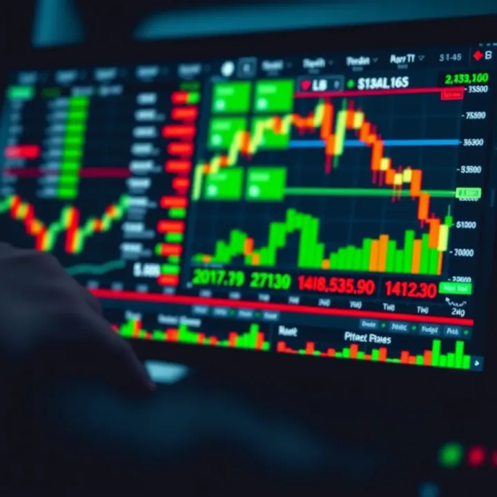 Overview of binary options trading platform interface with charts and trading tools