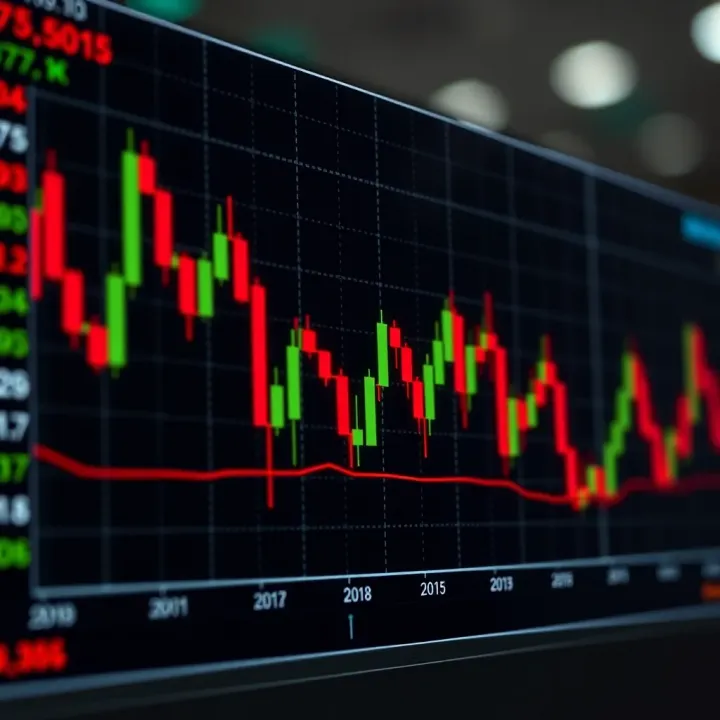 Bearish Candlestick Formations in Market Analysis Detailed chart showing bearish candlestick formations used in technical analysis