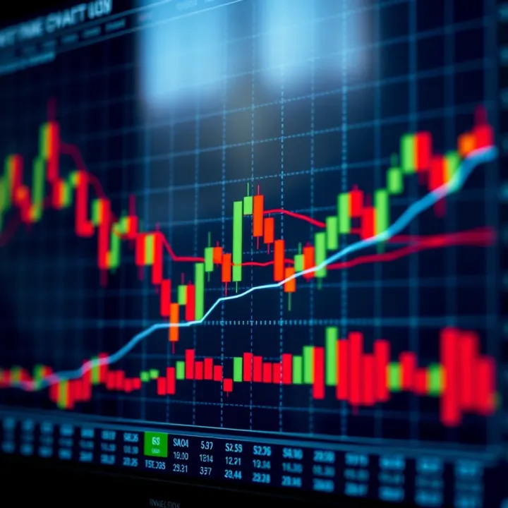 Chart depicting candlestick patterns illustrating price action signals in financial trading