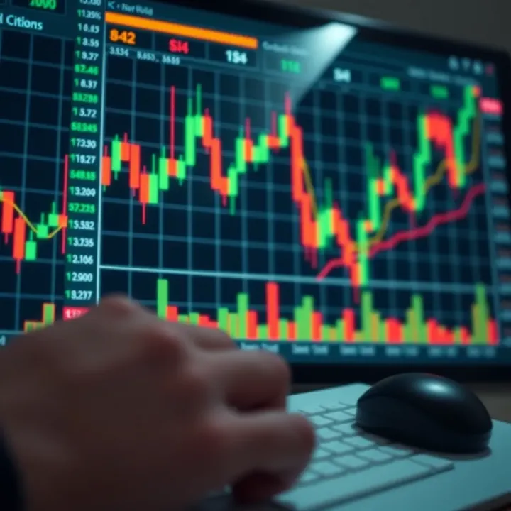 Chart illustrating risk management strategies in binary options market