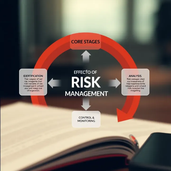 Core Stages of Effective Risk Management Diagram illustrating key stages of risk management including identification, analysis, control, and monitoring