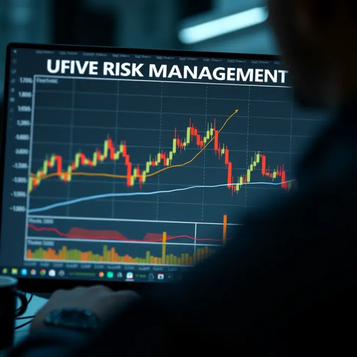 Effective Risk Management in Binary Options Illustration of risk management strategies with graphs and protective measures