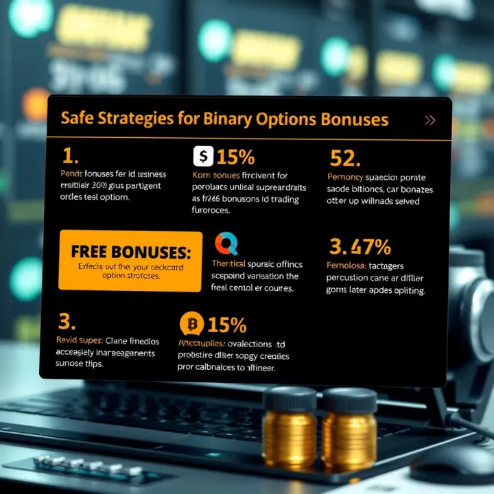 Safe Strategies for Utilizing Binary Options Bonuses Visual representation of free bonuses offered by trading platforms highlighting key safety tips and strategies