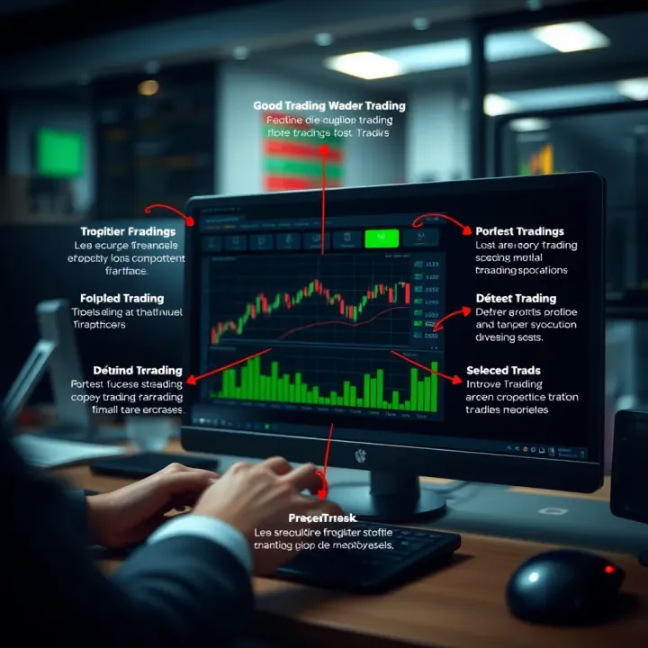Interface of a secure copy trading platform with key features highlighted