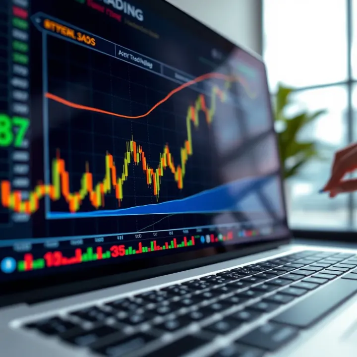 Graph showing growth of investments through copy trading software