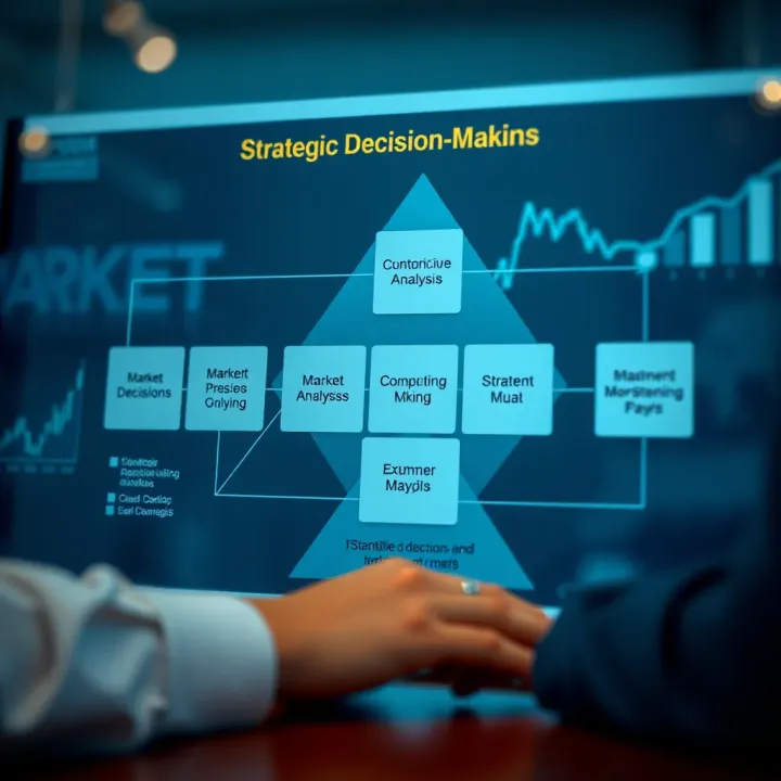 Diagram showing the strategic decision-making process influenced by market analysis results