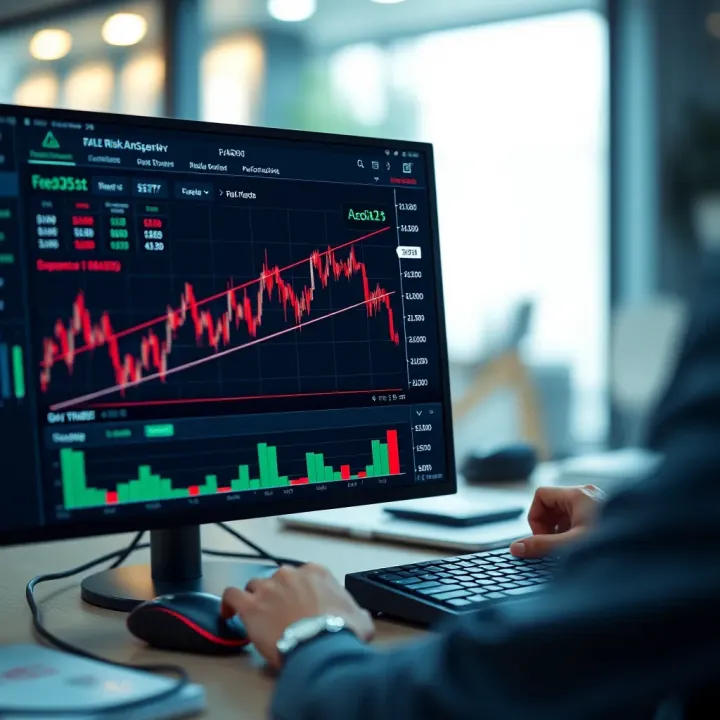 Risk Management and Performance Monitoring in Day Trading Dashboard showing risk management tools and performance metrics for daily trading