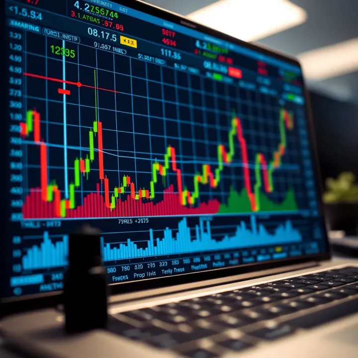 Graph and metrics illustrating strategy testing in a demo trading environment