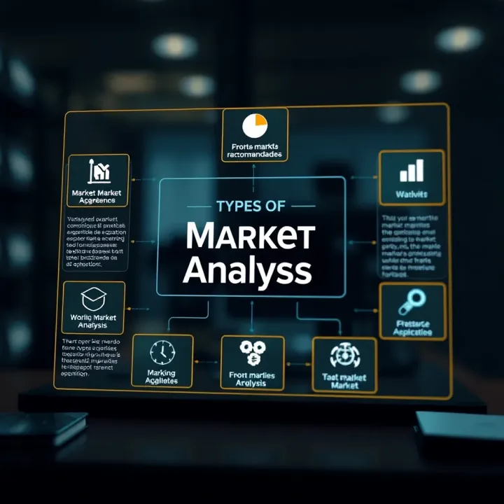 Types of Market Analysis and Strategic Decision-Making Diagram showing types of market analysis and strategic decision-making