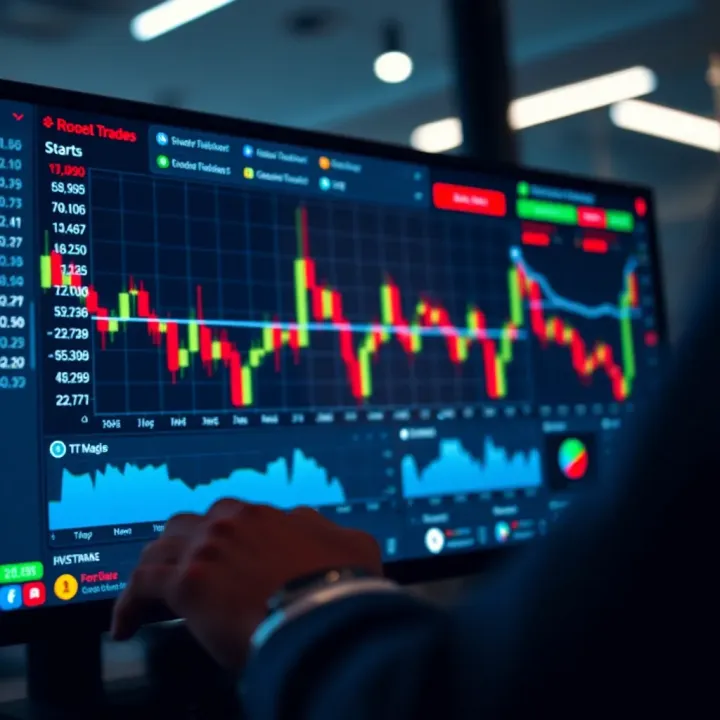 Illustration of virtual trading dashboard to practice investments safely